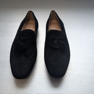 J.Crew Women's Black Suede Tassel Classic Formal Elegant office Loafers Size 6.5